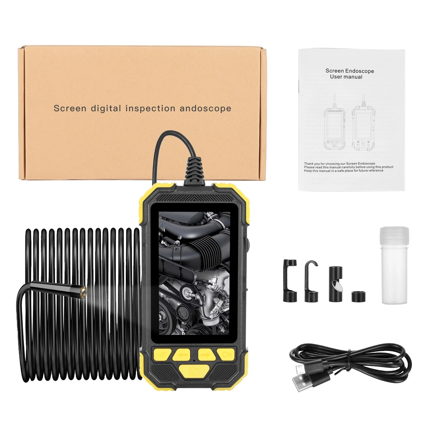 New P50 Dual Lens 8mm Handheld Endoscope Ip67 Pipeline Inspection