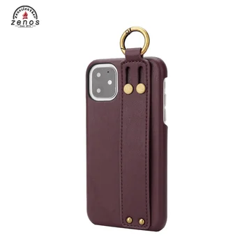 Custom LOGO Creative Leather Phone Cover With Ring Handle For Iphone11 Pro Max