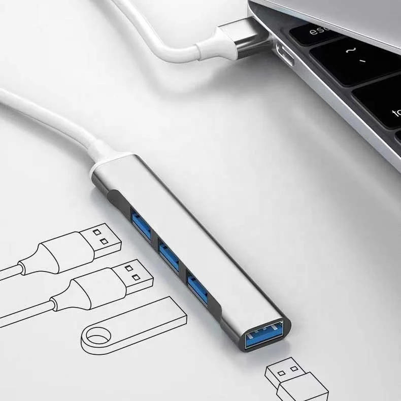 Welcome OEM Order, Factory Whole Selling Aluminum Usb3.0 Hub 5gbps Usb C Hub 4 Usb C To Usb C Ports - Buy 3 Usb Adapter Usb 3.0 Type-c Pd 4 In 1 Hub mini 4 Port Usb 3.0 High Speed Hub Splitter 5 Gbps For Pc Laptop usb C Hub 4 Ports Usb 3.0 Hub With A Usb C To Usb