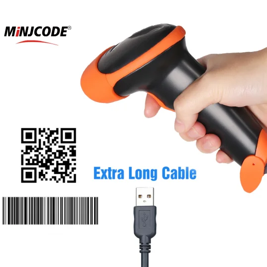 MJ2818 Scanner Reader with Barcode Scanner  and Portable  2d Wired Barcode Scanner