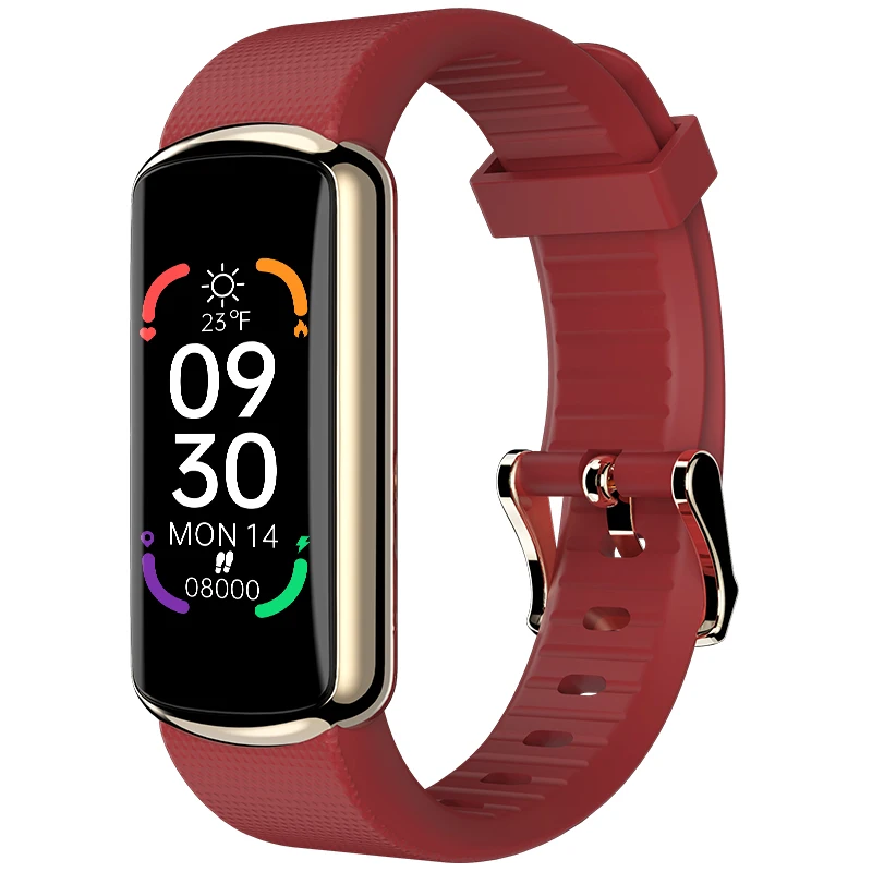 Fitness Health Tracking Digital Watch Metal Real Heart Rate Girls Smart Hand Watch Bracelet