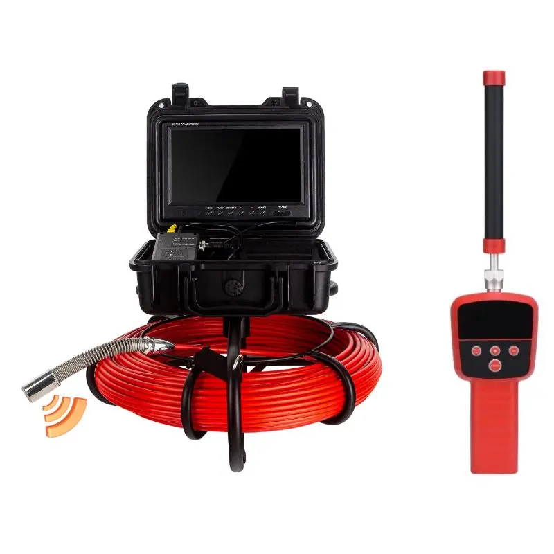 Pipe Inspection Camera 9Inch HD 1080P Screen 512Hz Sonde&Locator Self-leveling, Drain Camera for Home Pipelines Inpspection