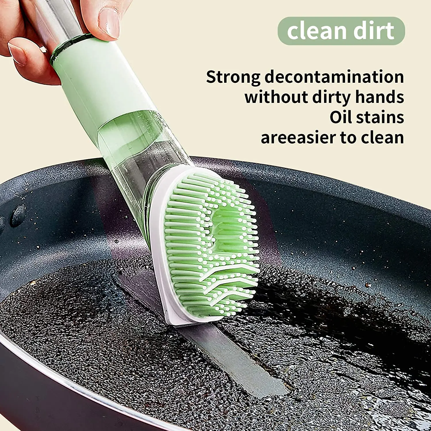 Multi-functional Hand-held Dish Brush With Soap Dispenser Kitchen ...