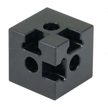Aluminum billet CNC machining service milling Counter bored Construction Cubes