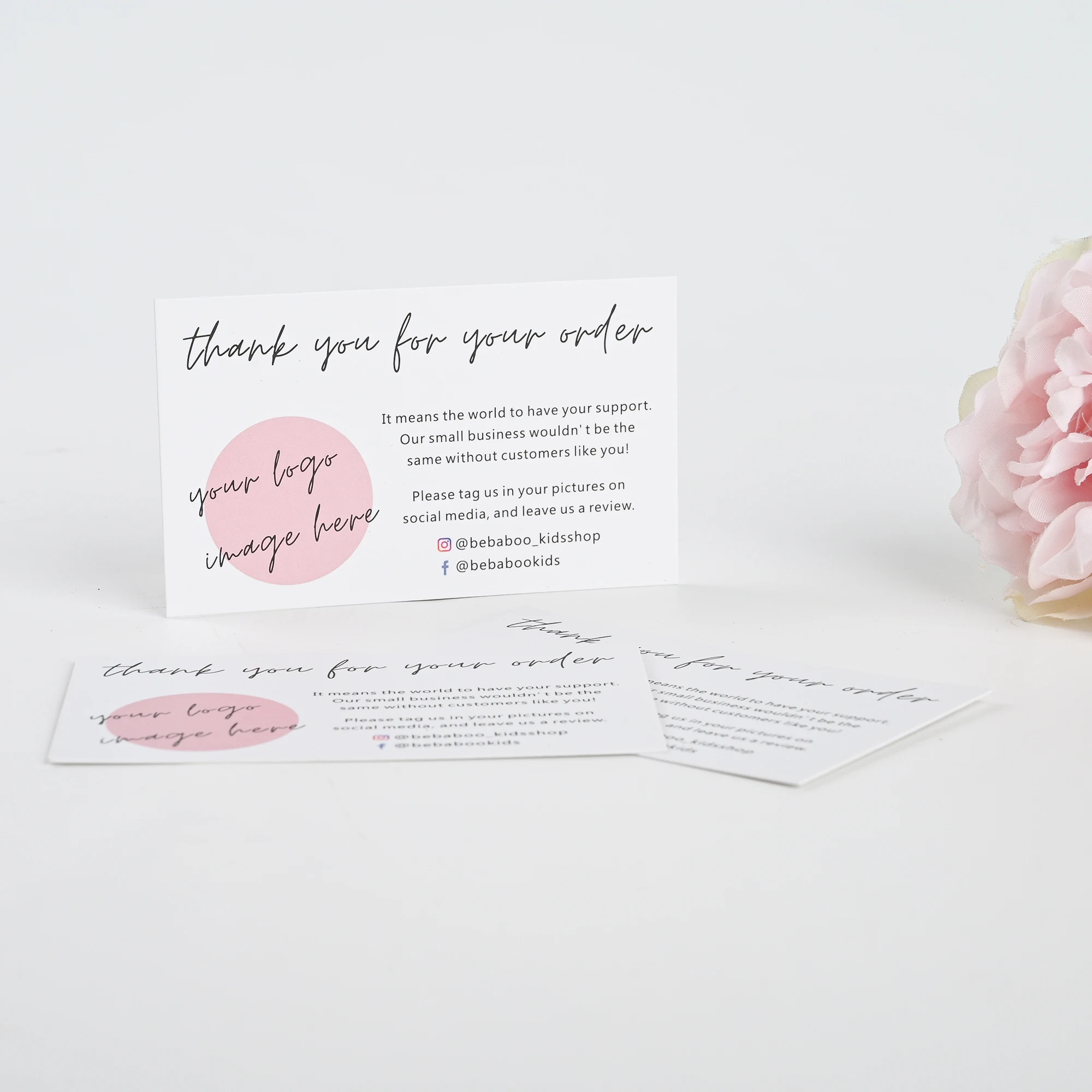 Wholesale Custom Logo Personalized Paper Card Custom Gift Thanks Card Thank You Card for Small Business