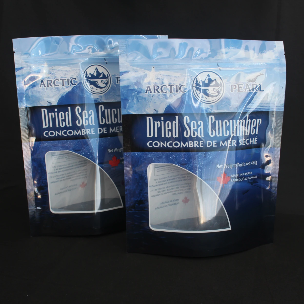 Customized Transparent Foil Sachet Packaging 1KG Plastic Zip Lock Stand up Pouch Bags New Security Features for Sea Cucumber