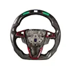 carbon fiber+perforated leather+led