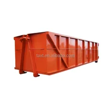 Source factory customized standard roll off dumpste truck rear bucket hook lift bin