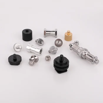 Camera Screw Manufacturer 1/4 3/8" Thread Mount Adapter Plate for Tripod Monopod Flash Light Stand Male to Female detail image