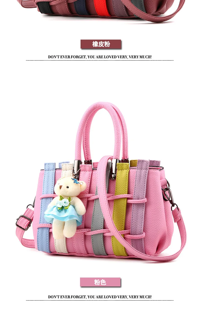 Pink Silicone Sweet Candy Jelly Pleated Handbag Lady Crossbody