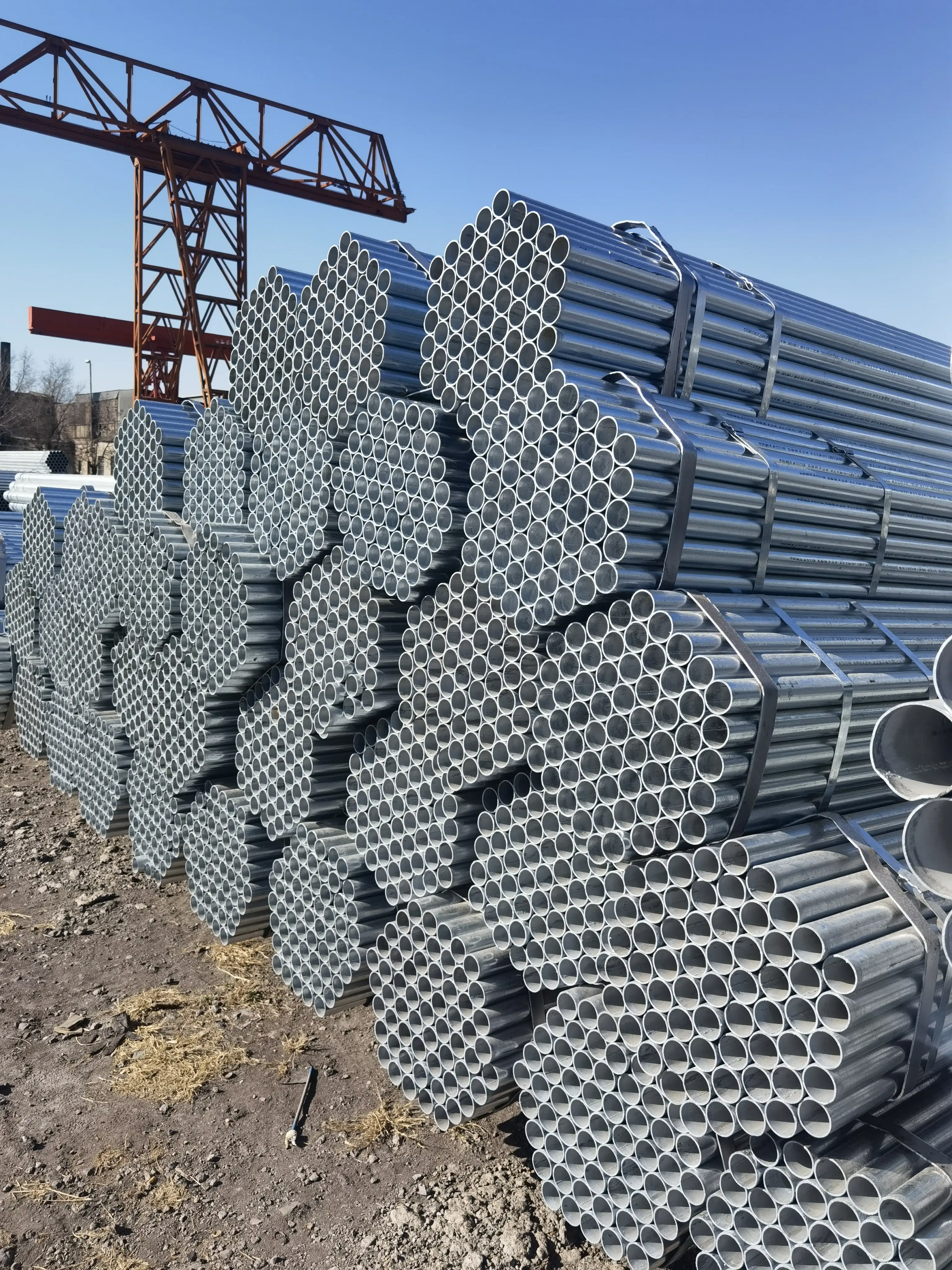 product large diameter galvanized erw welded steel pipes premium 6m drill and 12m oil application pipes-2