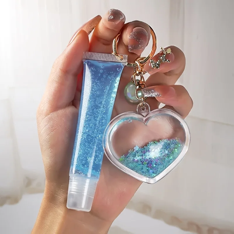 2022 Lipgloss Base Private Label Clear Pacifier Lipstick Mermaid Mini Set  Keychain Holder Gel Fox Key Chain Lip Gloss - AliExpress