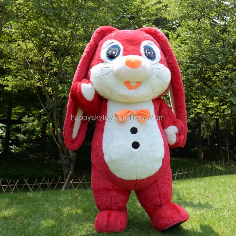 Wonderful 8ft Long Eared Inflatable Green Rabbit Bunny Mascot Costume Air Blow Rabbit Bunny Costume Suits for Carnival Events