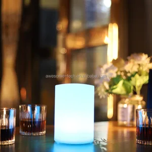 Modern Design Color-changing Waterproof Luminous Led Furniture Multi-color Cylinder Light Floor Lamp