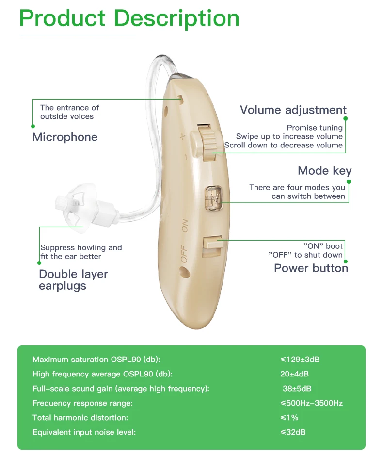 Quality Hearing Aid Device Rechargeable Hearing Aids For The Deaf