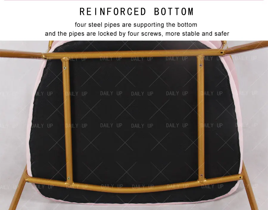 Dining room chair hotel luxury dinner chair Red velvet coffee shop chair