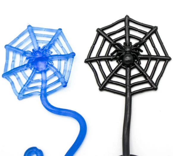 TPR Soft Material with Circular Hand Spider Web Sticky Elastic Stretchable Toy Halloween Toys