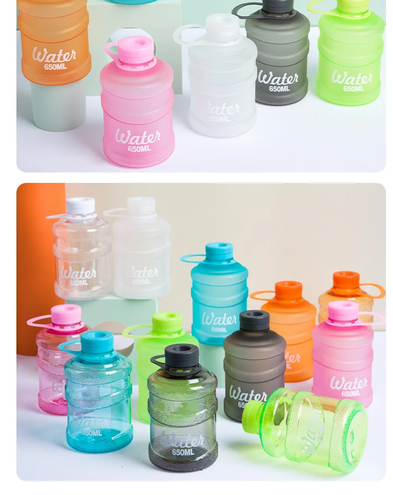 Creative Mini Bucket Shaped Water Bottle Cute Plastic Water Bottle For