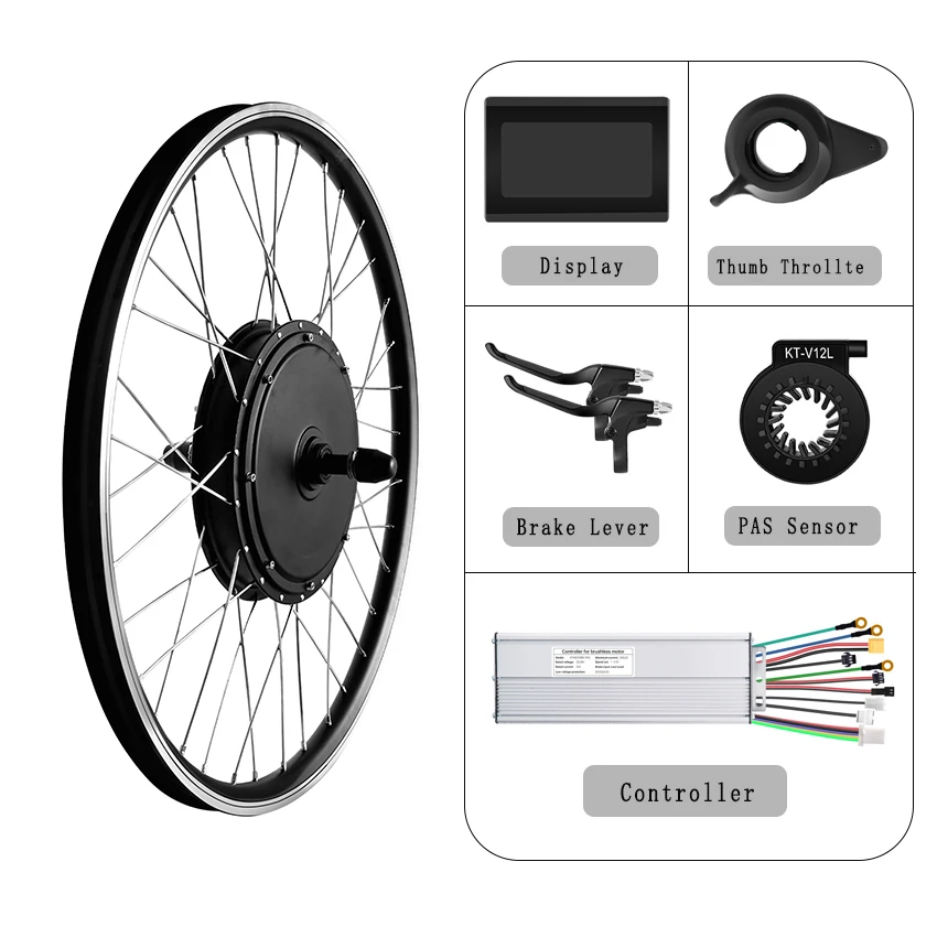 2000W Electric Bike Conversion Kit High Power Full Suspension