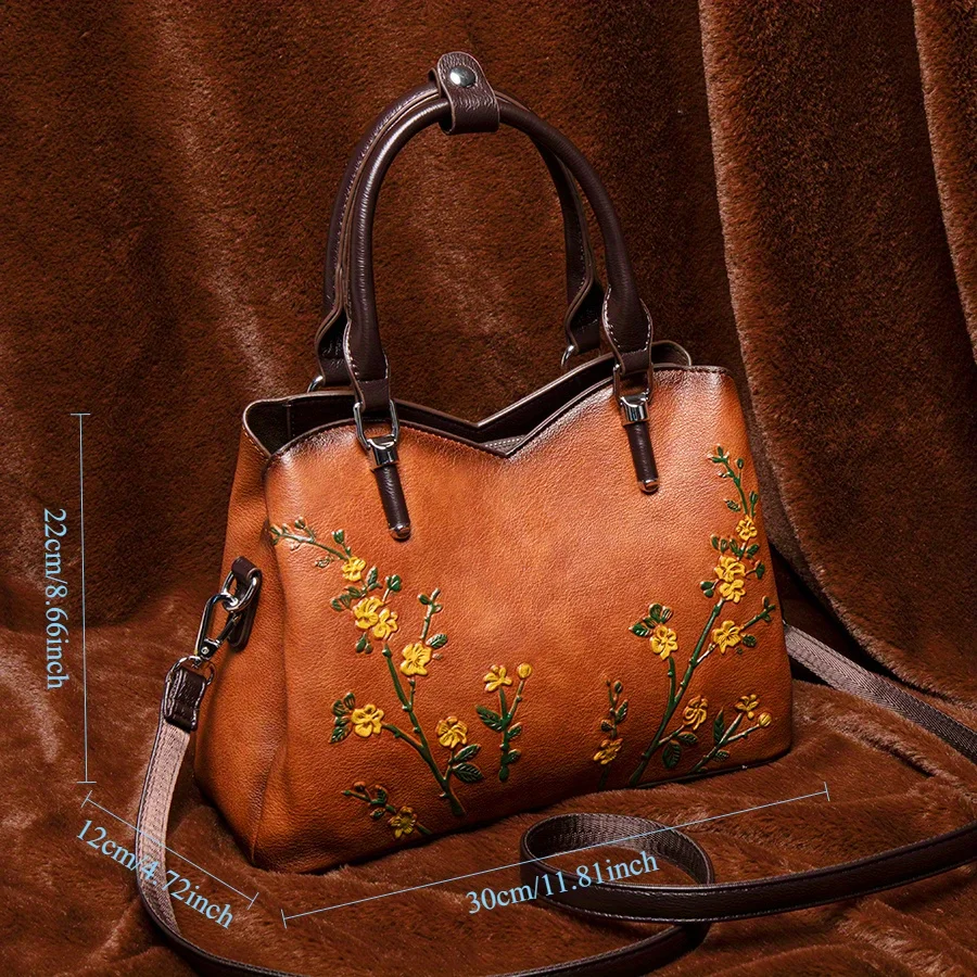 Elite Retro Floral Luxury Tote & Crossbody Bag