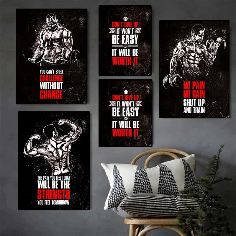 Don't Give Up Inspirational Quotations Canvas Posters Fitness Coach Canvas  Painting Wall Art Picture For Gym Office Wall Decor - Buy Canvas  Posters,Canvas Painting,Wall Art Product on 