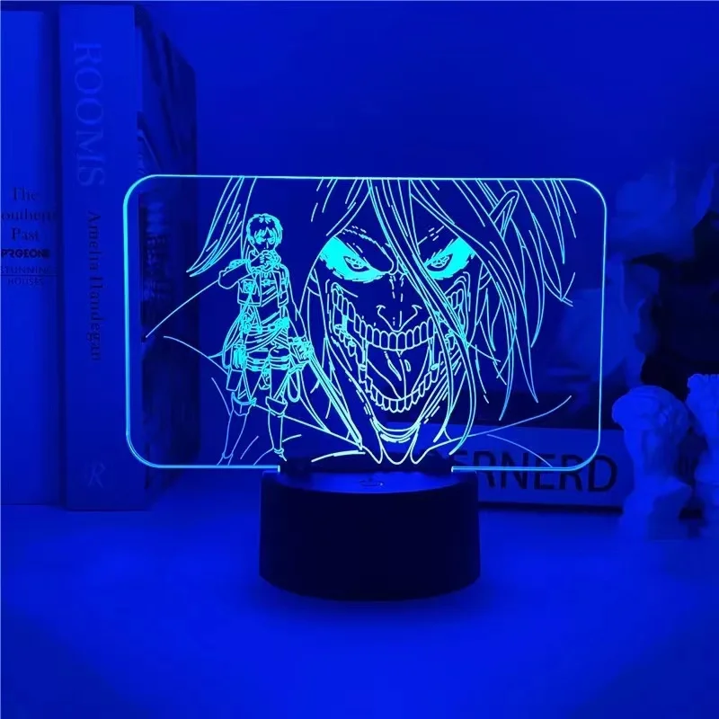 Attack on Titan Captain Levi Acker Man Figure Light Anime LED Lamp
