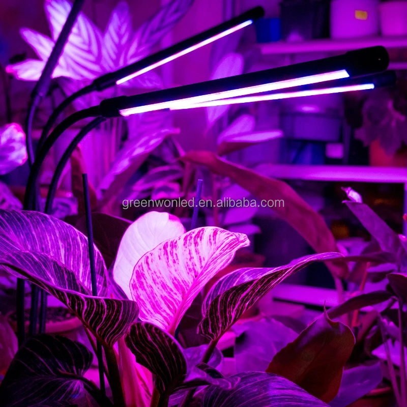 Full Spectrum Clipon Plant Lamp 3 Heads Led Grow Light With White Red