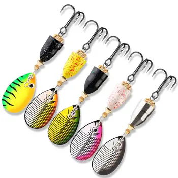 CHEERY 10g Spoon Spinner Fishing Lure Metal Inline Spinning Bait Blade Spoon Lure with Treble Hook for Bass – Metal Jig – view 3