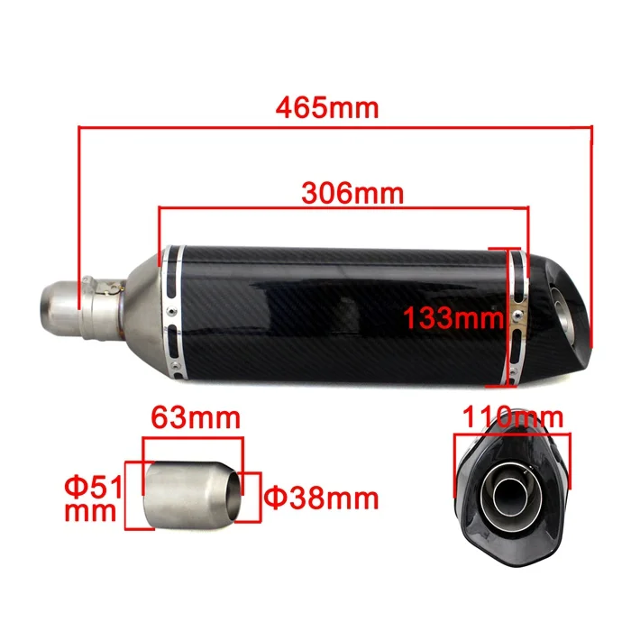 DB Killer Universale 51mm - Silenziatore Scarico Moto Per Ridurre Rumore