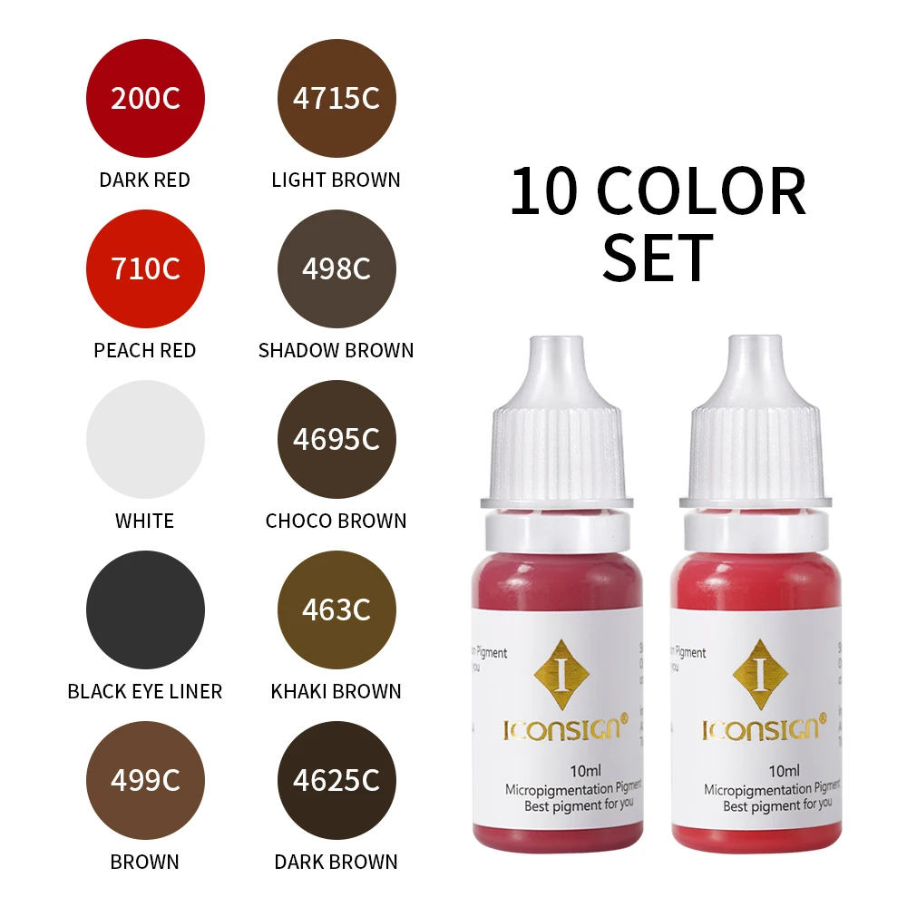 ICONSIGN Tattoo Ink Eyebrow Microblading Pigment in Stock Mouth Eyeliner Tattoo Brow Dye