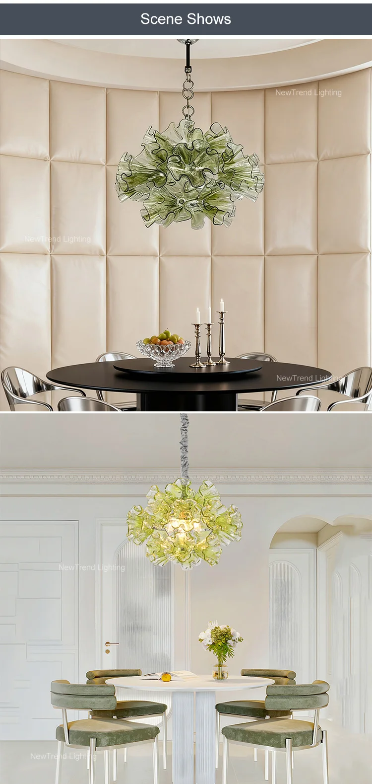 cpl 466 luxury italian designer murano glass chandelier  creative blooming flower light for hotel  villa-4