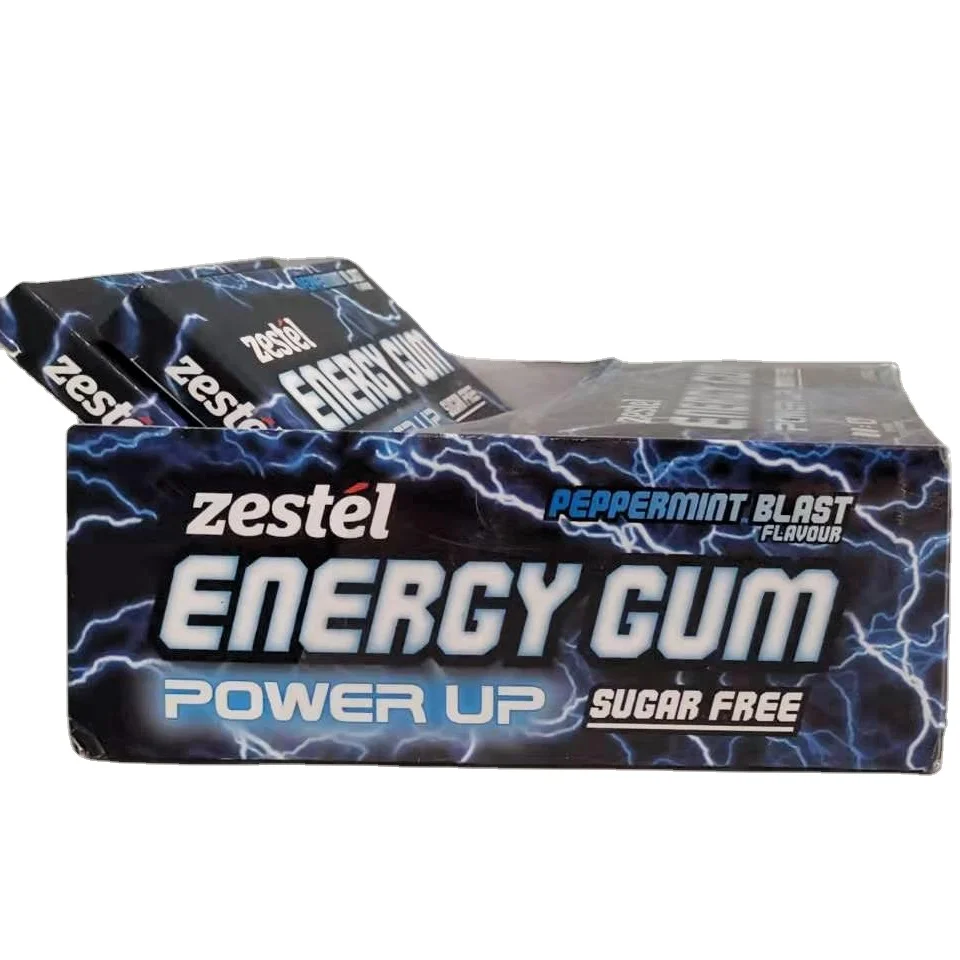 Redb-ull  Flavor Caffeinated Energy Refresh Chewing Gum Guarana Taurine Gum