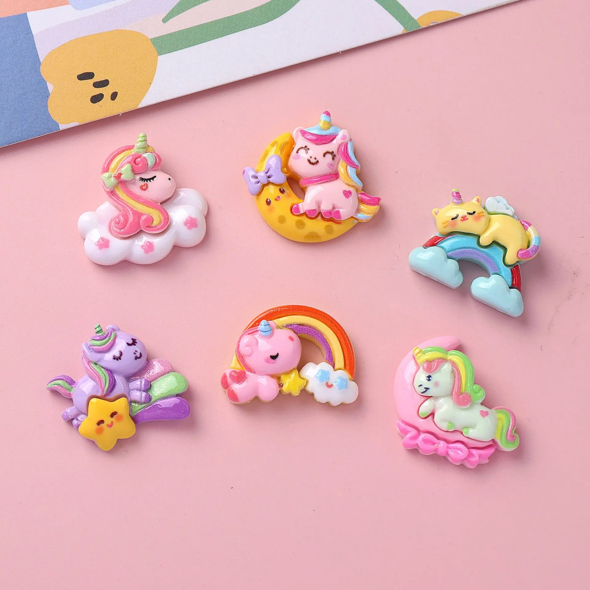 Rainbow Unicorns Milk Box Cute Cartoon Kitty Cat Resin Diy Water Cup ...