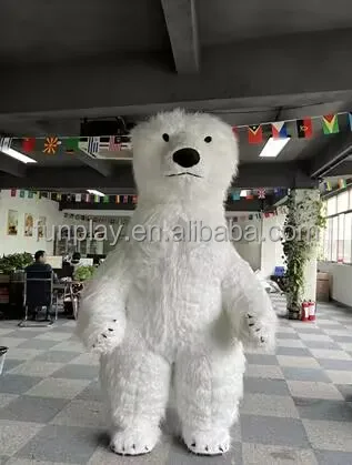 HI 2m 3m Christmas Inflatable Polar Bear Mascot Costume for Adult