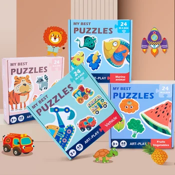 FREEGO Kids Brinquedos 3D Quebra-Cabeça Toddlers Jogos De Tabuleiro De  Correspondência Jigsaw Toys for Children , Pilar Dos Desenhos Animados  Early Educational Brain Christmas Gift