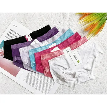 Wholesale Of 7 Colors Cotton Women's Panties Cheap Cotton Panties For Ladies