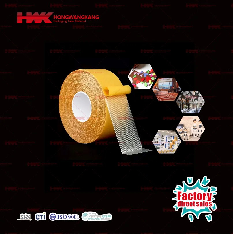 HWK Factory Custom High Adhesion Double Sided Carpet Tape, Resistant for Indoor and Outdoor Carpet Installation