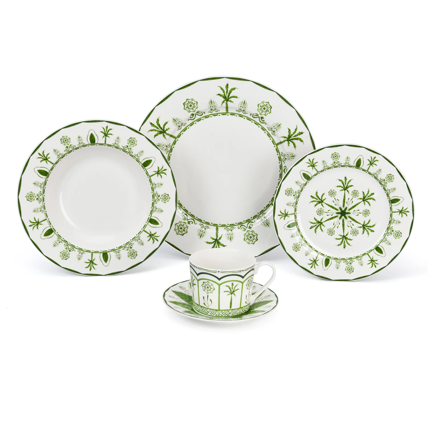 20 Pcs Floral Tableware Plates Best Crockery Sets Porcelain Dishes Serving Painted Dinner Dinnerware Pottery Dish Plate Ceramic