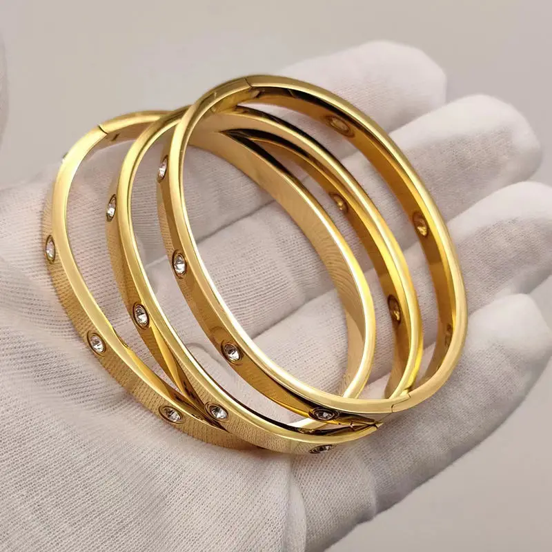 Famous Luxury Designers Jewelry Love Screw Bracelet 18k Gold Plated ...