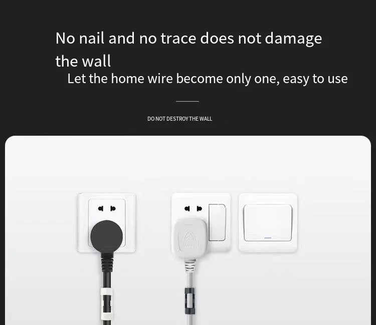 Desktop data cable storage and arrangement of self-adhesive wire desktop fixer wire trimming and winding device wire fixer details