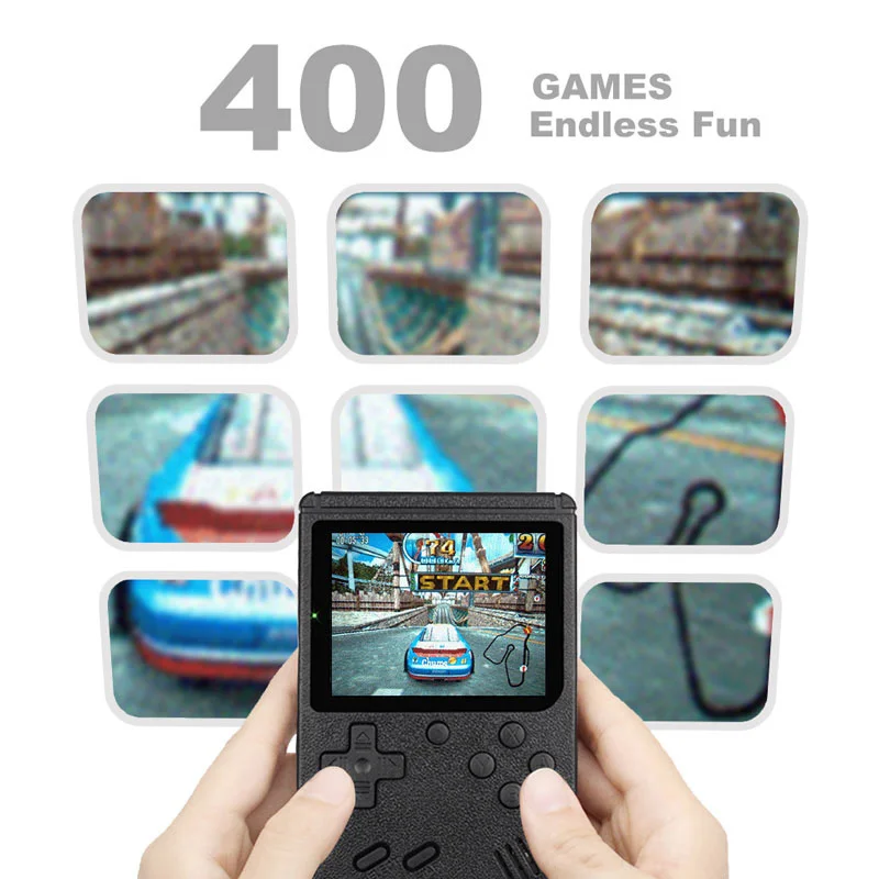 Встроенный 400 игр ретро портативный мини Портативный Видео игровой консоли 8-Bit 3,0 дюймов цветной ЖК-дисплей дети красочный игровой плеер подходит на ТВ