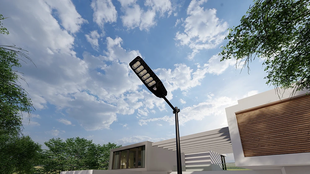 Smart Solar Lighting Lamp 300W 400W 500W 600W Radar Motion Sensor Integrated Solar Street Light