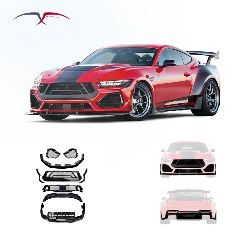 Ford Mustang GT350 Facelift Body Kit Front Lip Grill Rear Diffuser Rear Spoiler 1 Style