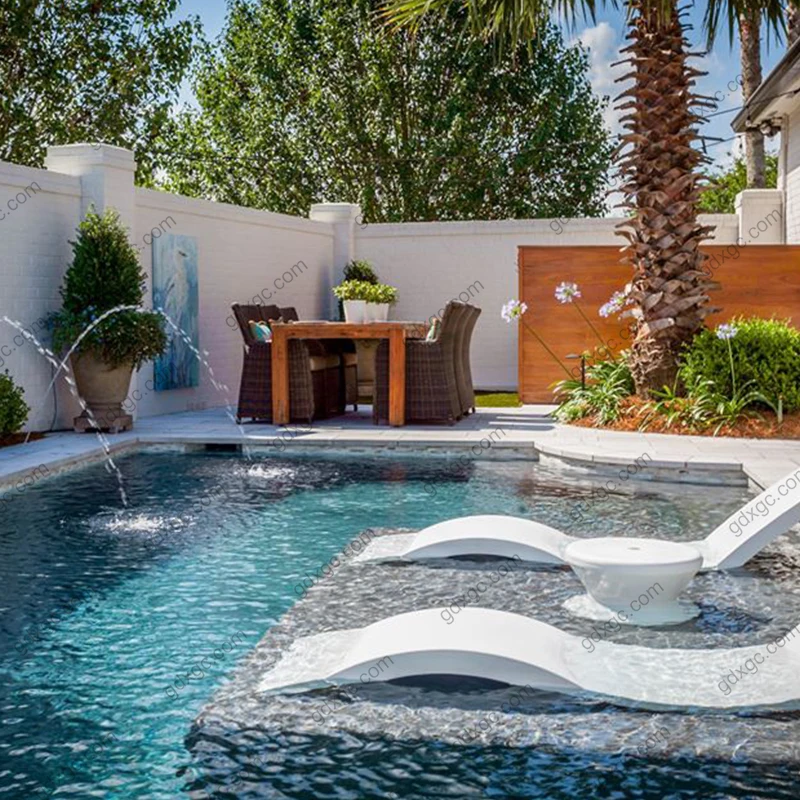 Hot Sale Plastic Outdoor UV20 Resistant Swimming Pool Sun Lounger Pool  Chair PE Lounge Chair for Swimming Pool