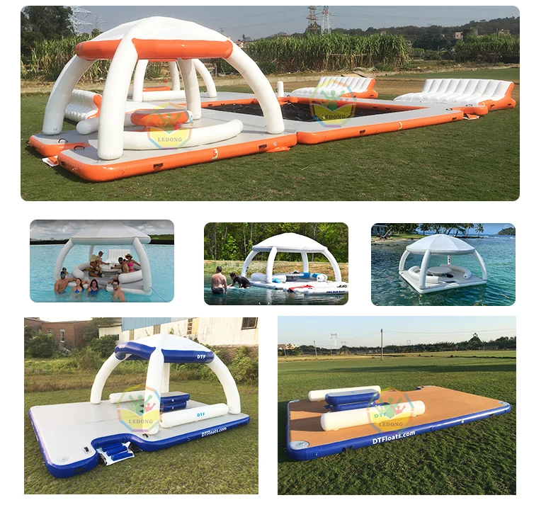 Custom Commercial Grade Inflatable Water Volleyball Court 2022 Giant