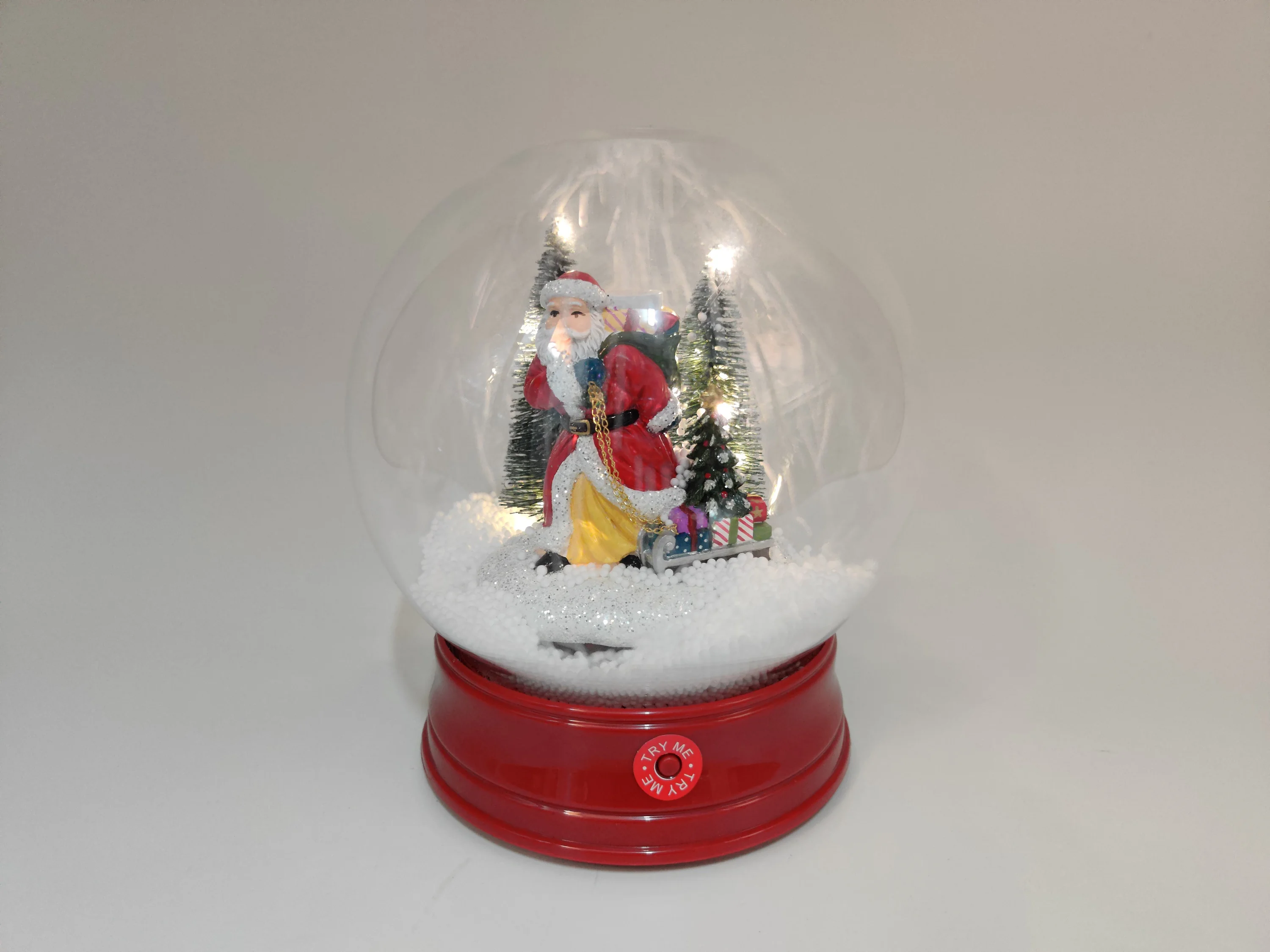 Santa in Christmas glass ball with color changing led hanging glass crafts christmas ball ornaments wholesale details