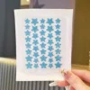 Blue-green (paper-plastic bag) - sequin stars 40 pieces/piece
