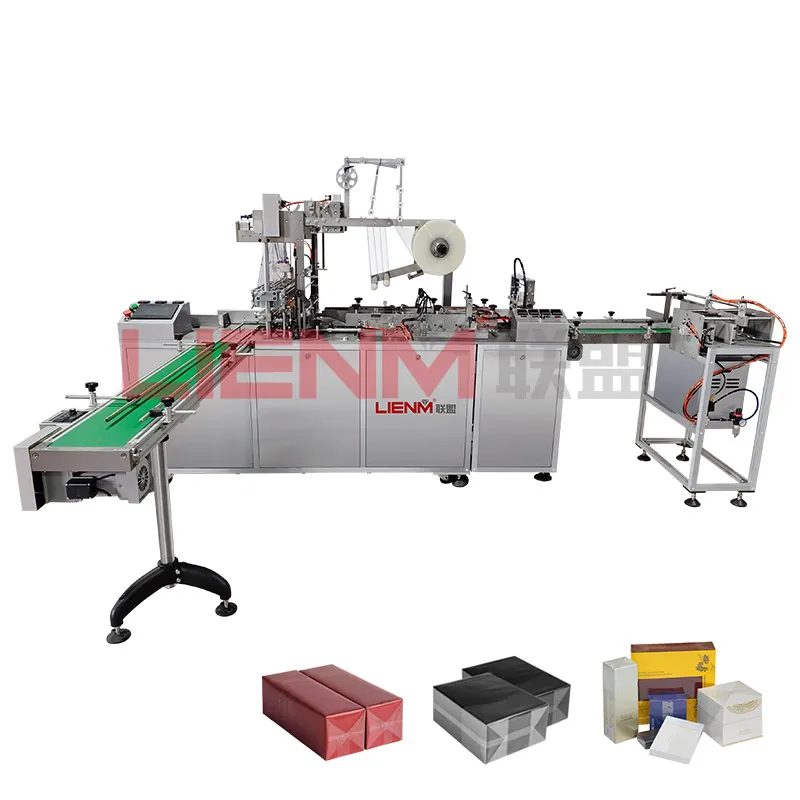 LIENM Automatic Small Box Cellophane Overwrapping Machine Cigarettes Box Carton Cellophane Wrapping Machine