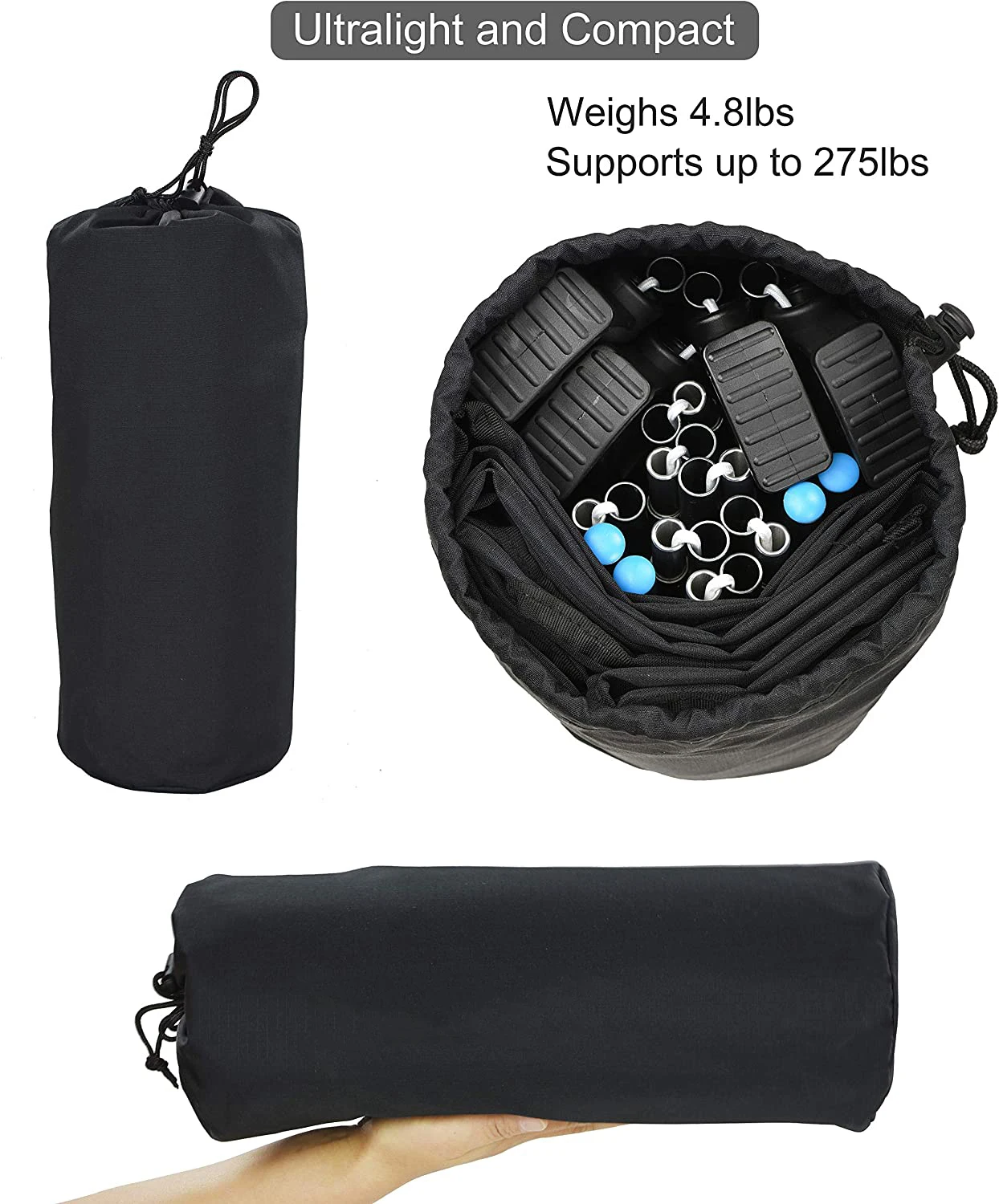 Woqi Hot Sale Folding Cot Aluminum Frame Travel Outdoor Folding Camping