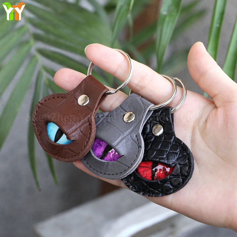 Leather Keychain Innovative Key Rings Creative Dragon Devil Eye PU